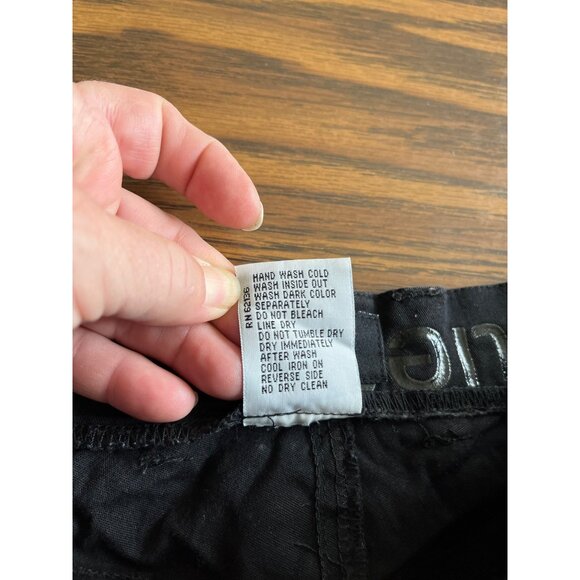 Guess Y2K vintage embossed phrases boot cut pants size 31 - Picture 6 of 9